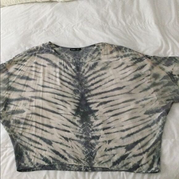 Gypsy L SILK tie dye top Gray - Picture 7 of 9